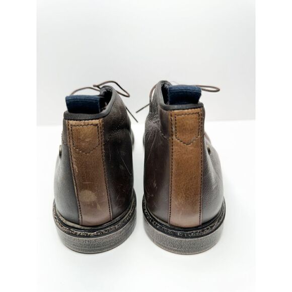 Base London Men’s Shoes Brown Leather Size 8 Lace Up Round Toe Casual - Picture 4 of 12